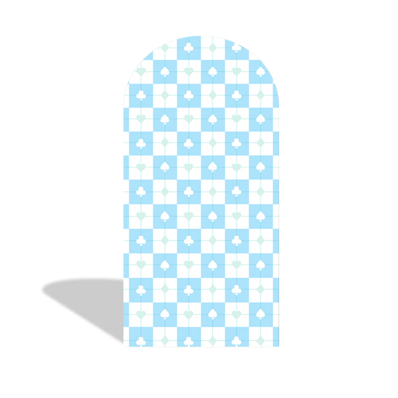 Cubierta de fondo de foto de melón de dibujos animados de tamaño personalizado fondo de arco temático cubiertas elásticas de doble cara