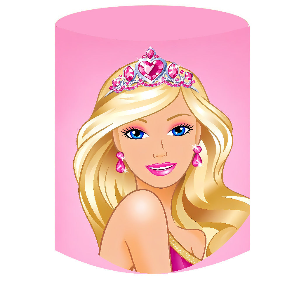 Custom Barbie Arch Double Side Elastic Covers Cylinder Plinth Covers