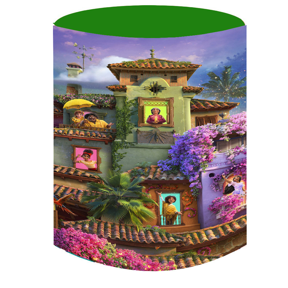 Personnalisez la taille de la princesse de bande dessinée 3pcs cylindre plinthe couvre les décorations