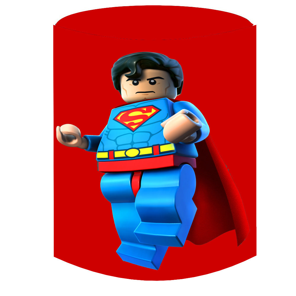 Customize The Lego Movie Round Backdrop Kids Birthday Party Circle Background Cylinder Plinth Covers