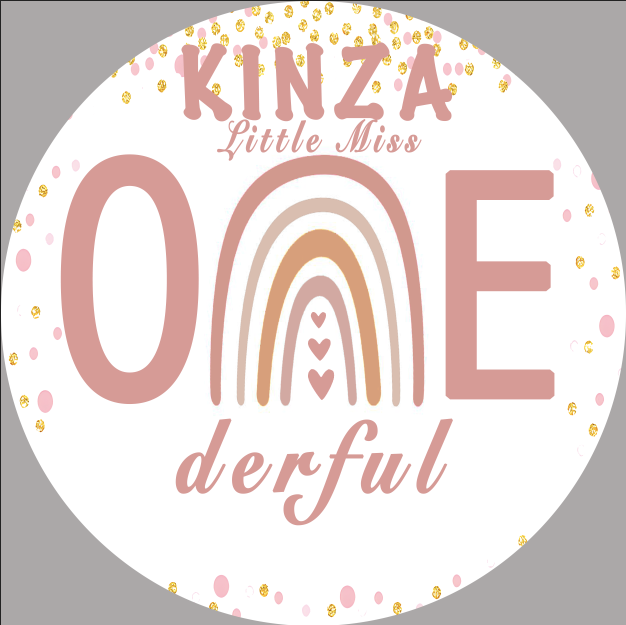 Couverture d'arrière-plan de Photo de fête prénatale personnalisée avec nom, couverture ronde de fond de cercle de fête de 1er anniversaire