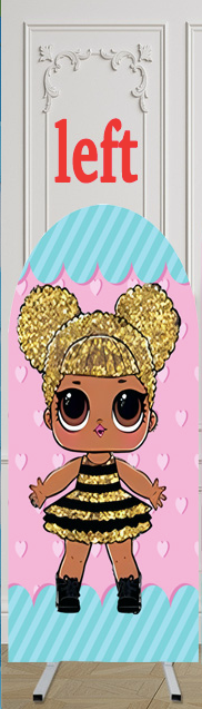 Customize Photo Background Girls Birthday Party Cover Theme Arch Background Double Side Elastic Covers