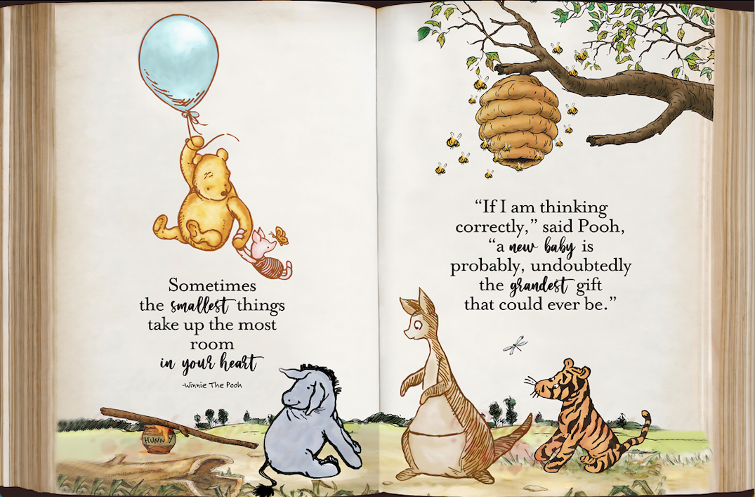 Custom Winnie the Pooh Photo Backdrop Banner