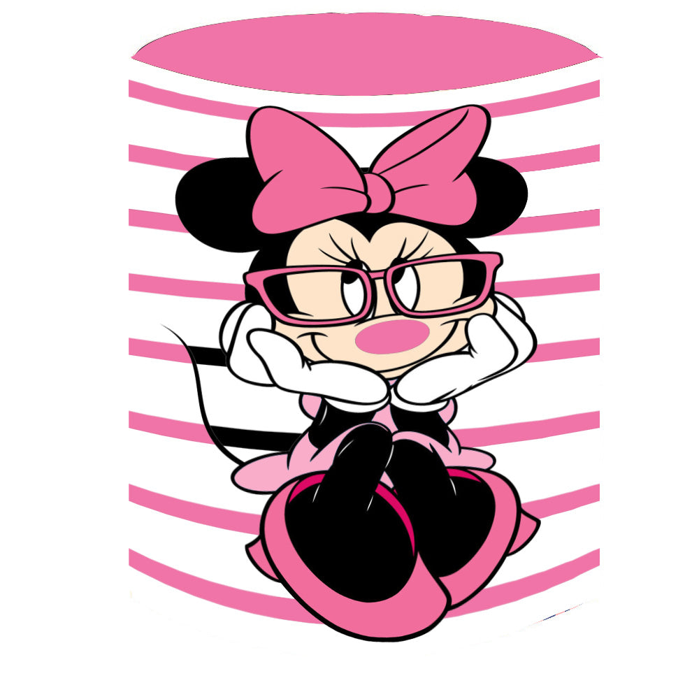 Custom Minnie Mouse Round Backdrop Cover for Girl