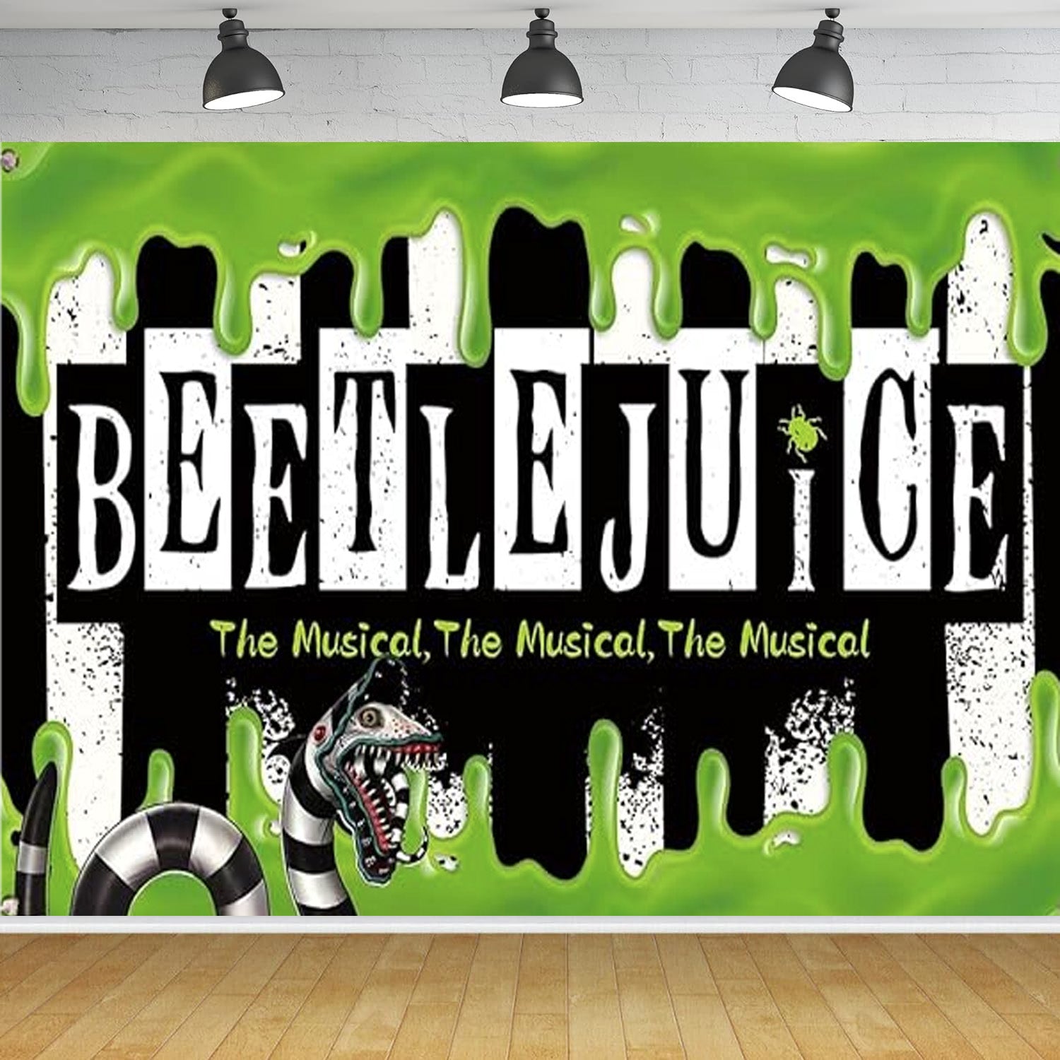 Fondo de fotografía personalizado de Bettlejuice para fiesta de Halloween de niños Telones de fondo Pancartas