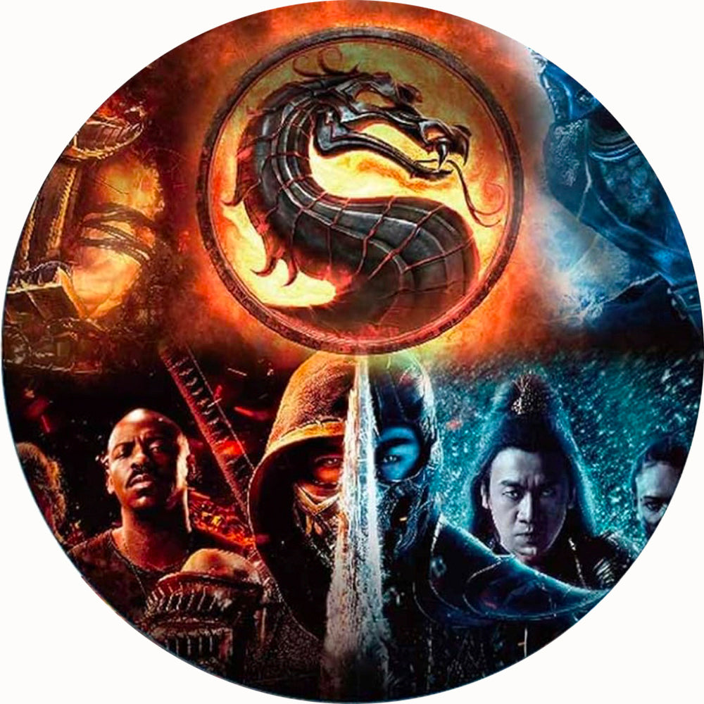 Customize Mortal Kombat Photo Backdrop Cover Round Backdrop Birthday Party Covers
