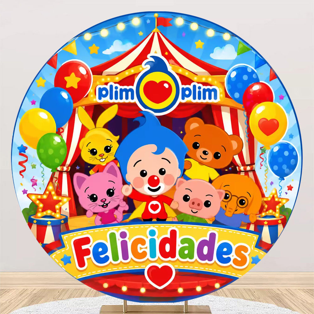 Custom Plim Plim Round Backdrop Circle Background Cylinder Plinth Covers