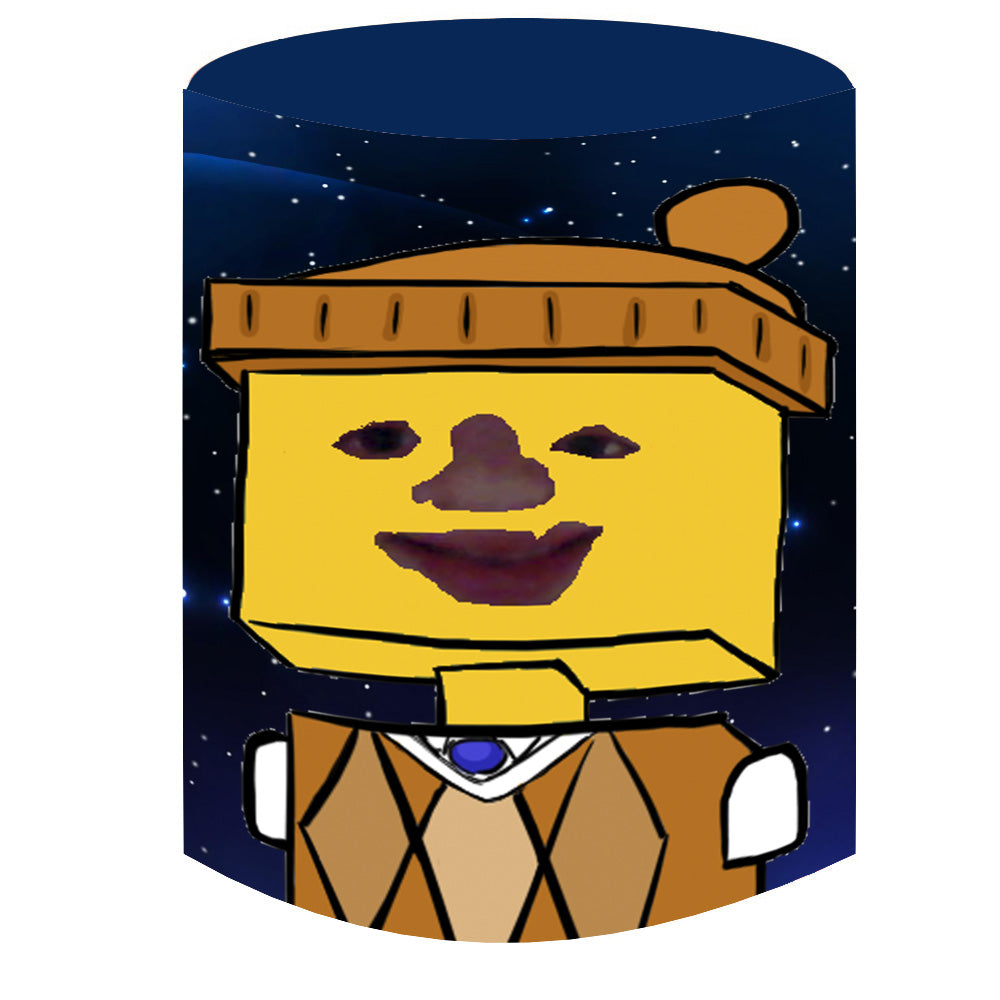 Roblox Round Backdrops Kids Birthday Party Circle Background Robots Game Birthday Covers Cylinder Plinth Covers