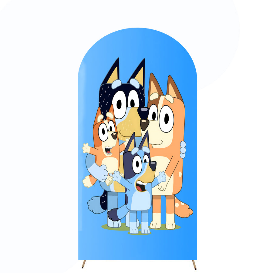 Cubiertas elásticas de doble cara para fondo de foto de dibujos animados, cubierta de fondo de arco, tema Chiara, personalizable