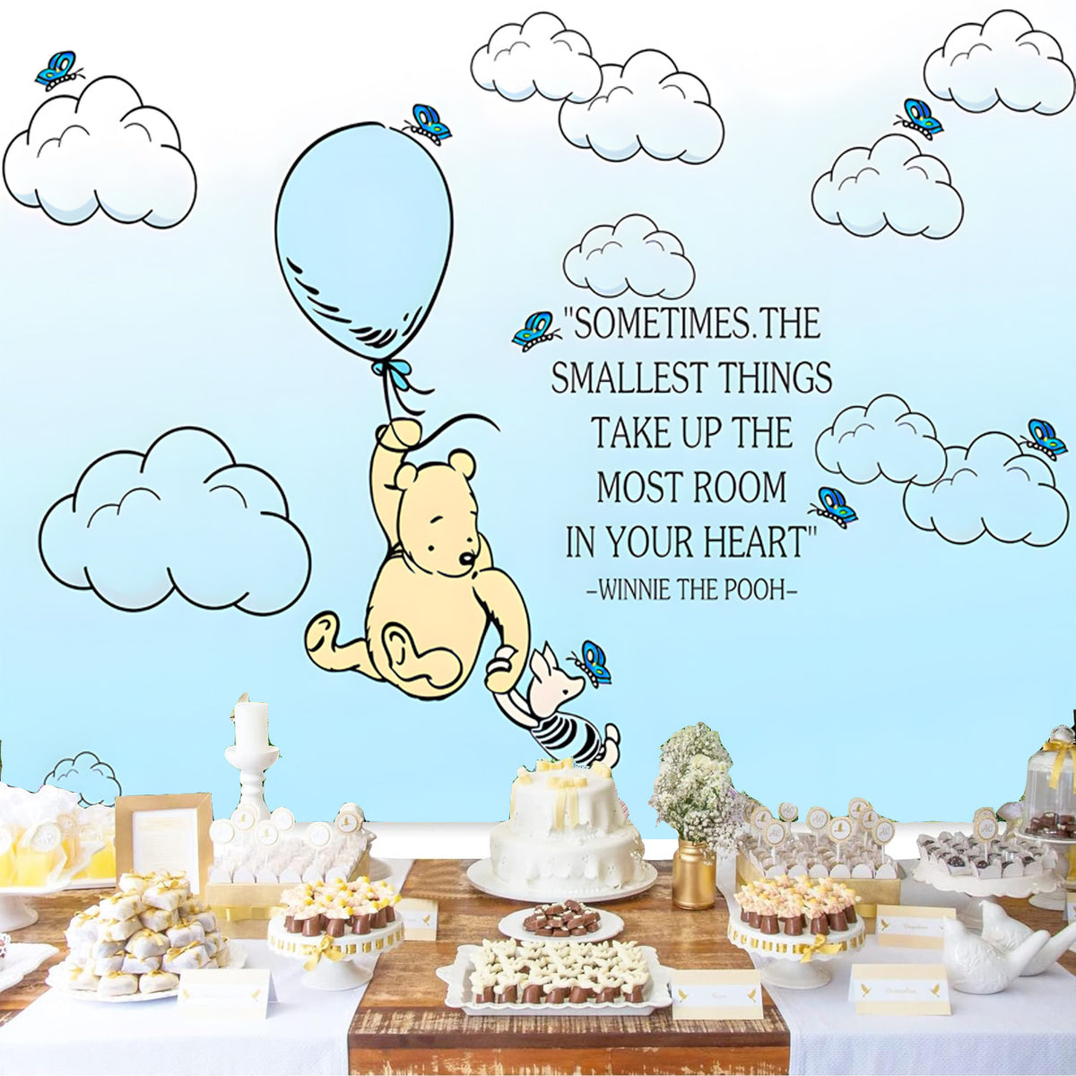 Custom Winnie the Pooh Photo Backdrop Banner