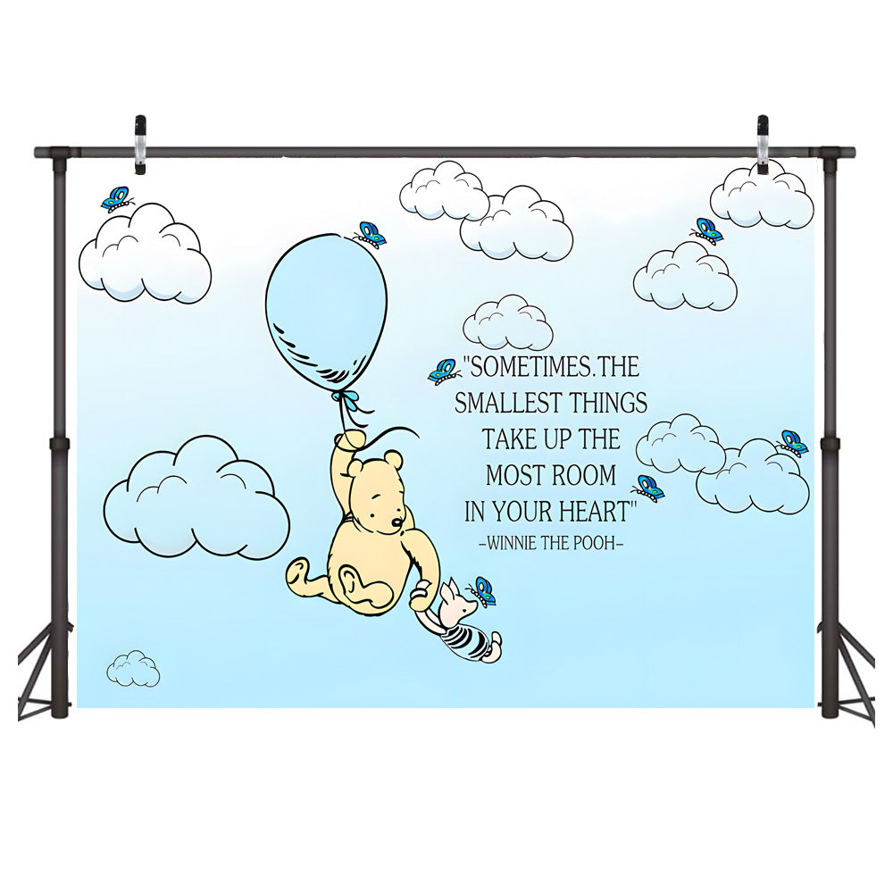 Custom Winnie the Pooh Photo Backdrop Banner