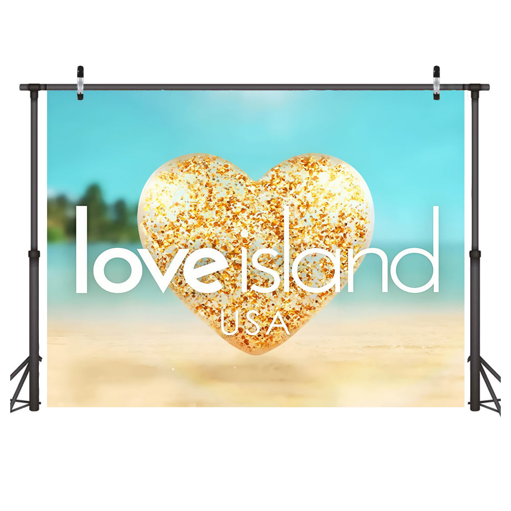 Custom Love Island Photo Backdrop Banner