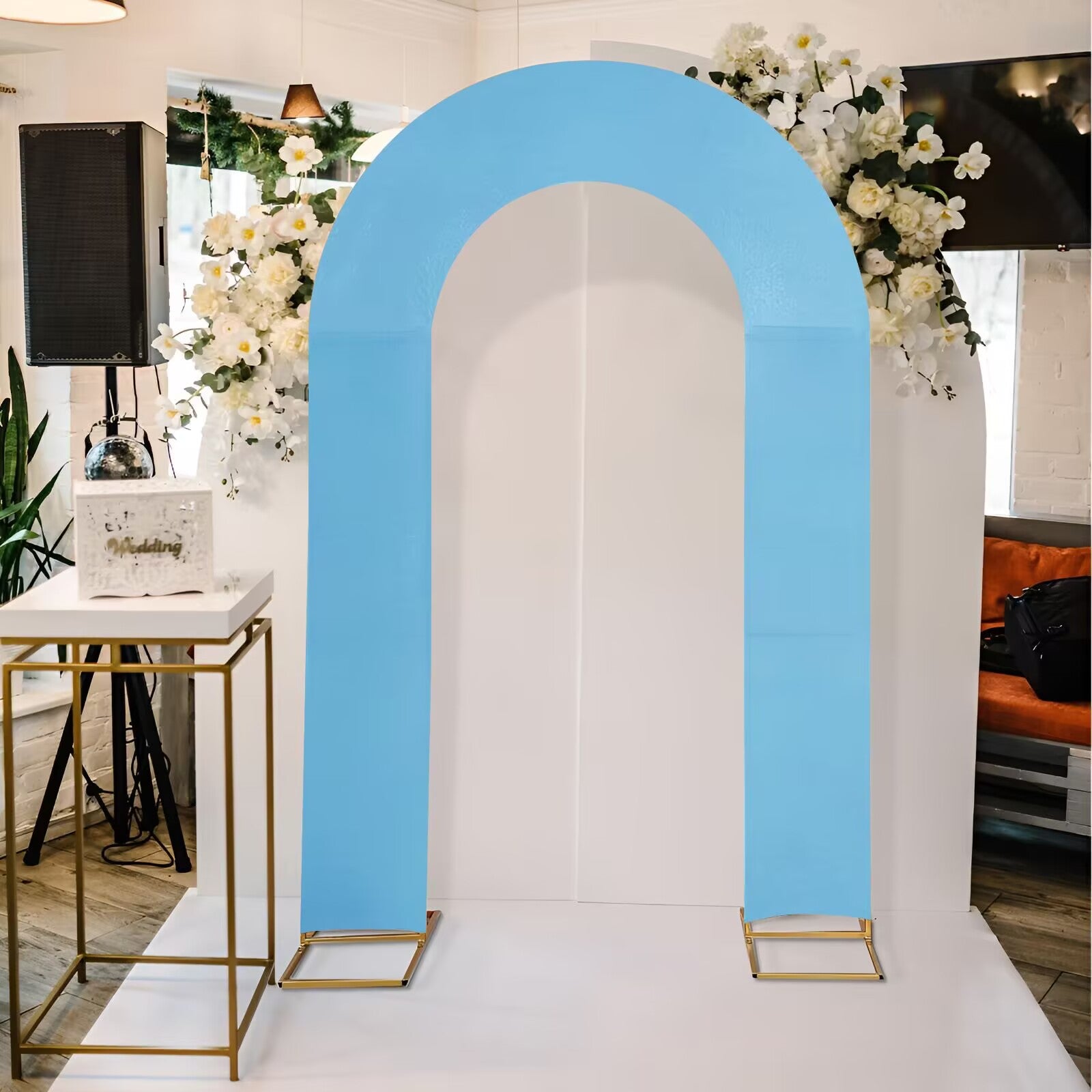 Custom Theme or Color U Arch Photo Backdrop Elastic Cover for Birthday/Wedding Events