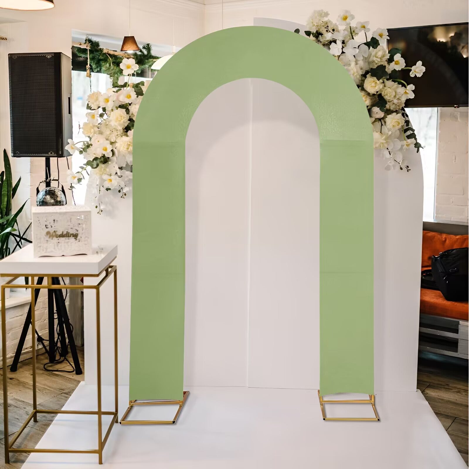 Custom Theme or Color U Arch Photo Backdrop Elastic Cover for Birthday/Wedding Events