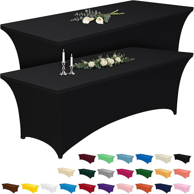 Spandex Tablecloth Fitted and Tight Cloth for Rectangle Table for Party, Wedding, Banquet and Birthday