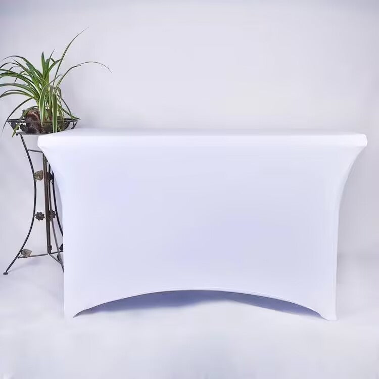 Spandex Tablecloth Fitted and Tight Cloth for Rectangle Table for Party, Wedding, Banquet and Birthday