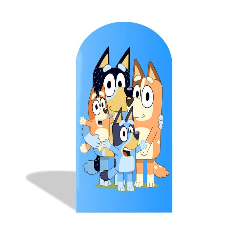 Cubiertas elásticas de doble cara para fondo de foto de dibujos animados, cubierta de fondo de arco, tema Chiara, personalizable