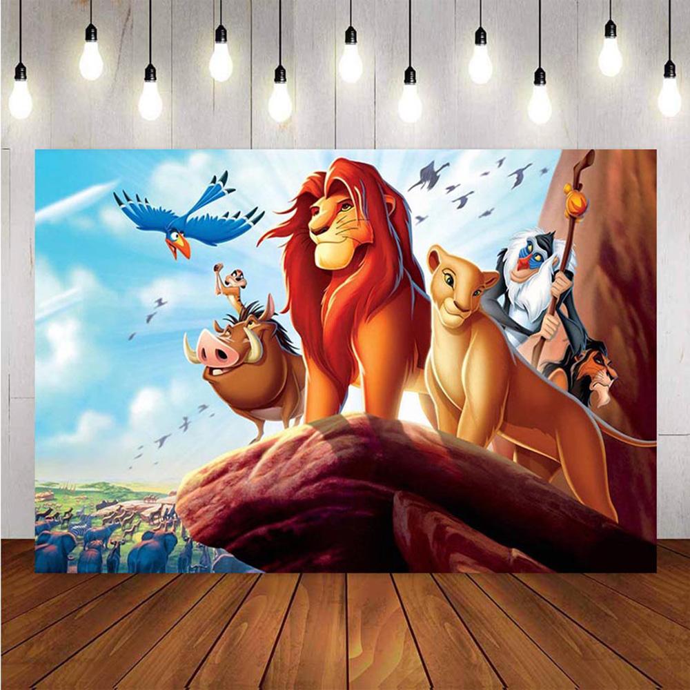 Custom The Lion King Simba Boys Birthday Backdrop Banner