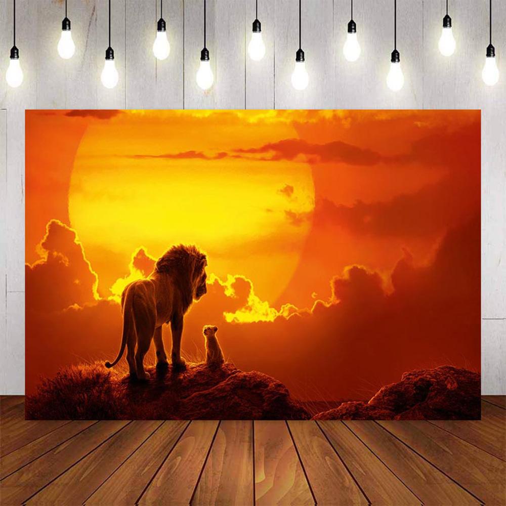 Custom The Lion King Simba Birthday Photo Backdrop Banner