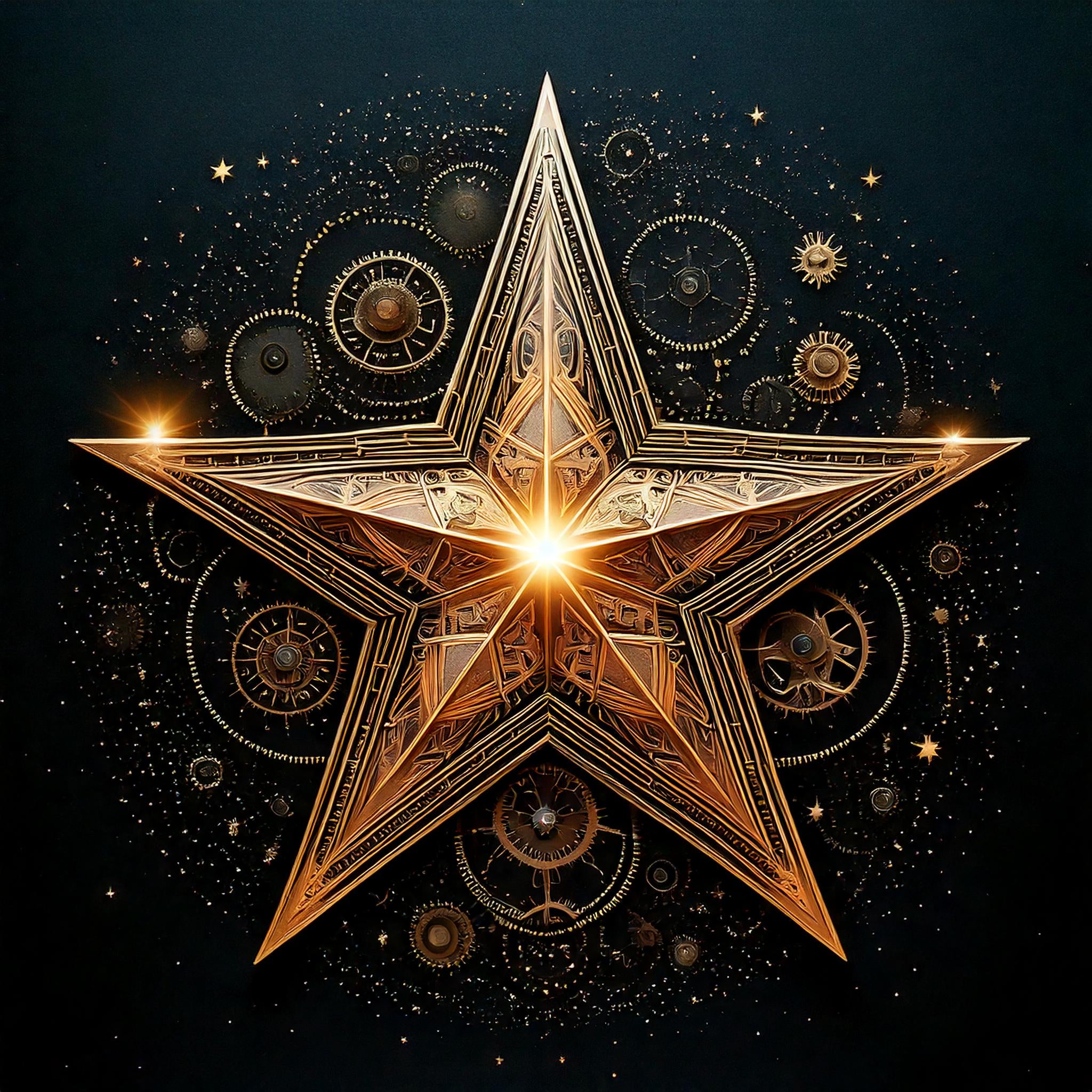 Fondo fotográfico dorado negro personalizado Telones de fondo para fotografía de fiesta de estrellas de cinco puntas Pancartas
