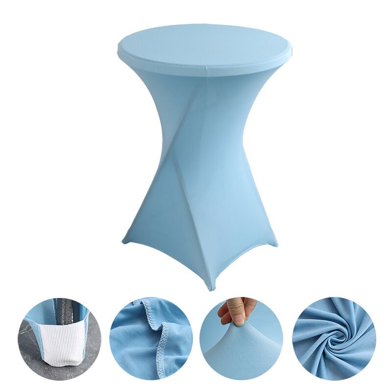 Cocktail High Top Table Covers Fitted Spandex Round Cocktail Tablecloth for Bar Height Standing Table Cloths Reusable, for Party Wedding Banquet Event Decorations