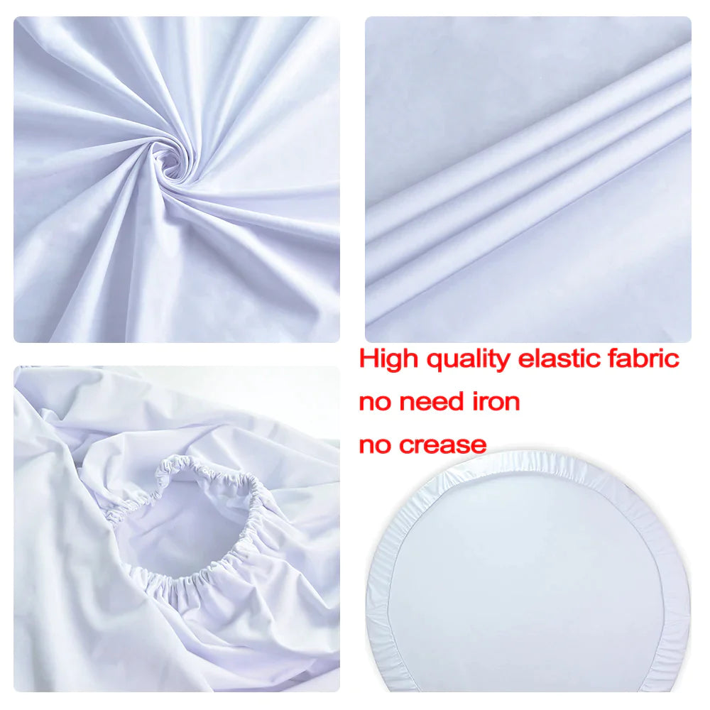 Customize Size White Photo Background Cover Theme Arch Background Double Side Elastic Covers