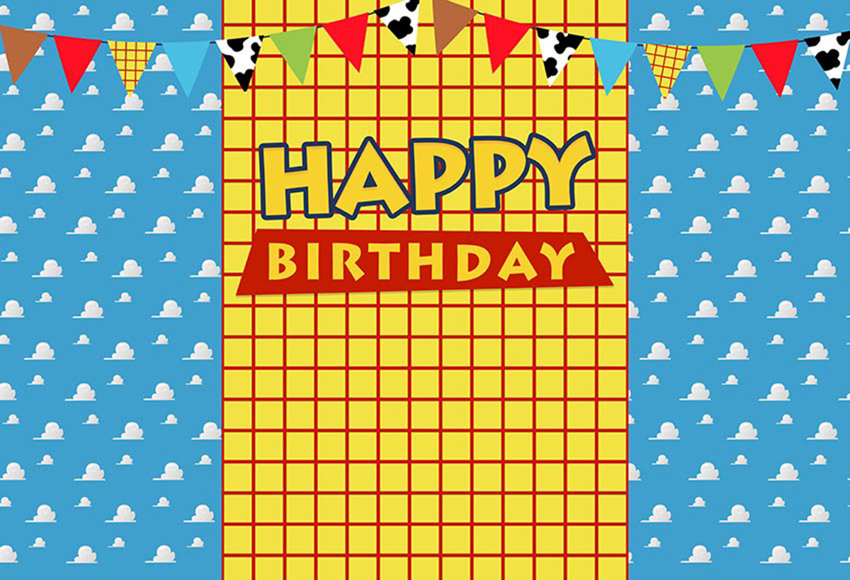 Custom Toy Story Photo Backdrop Banner for Birthday