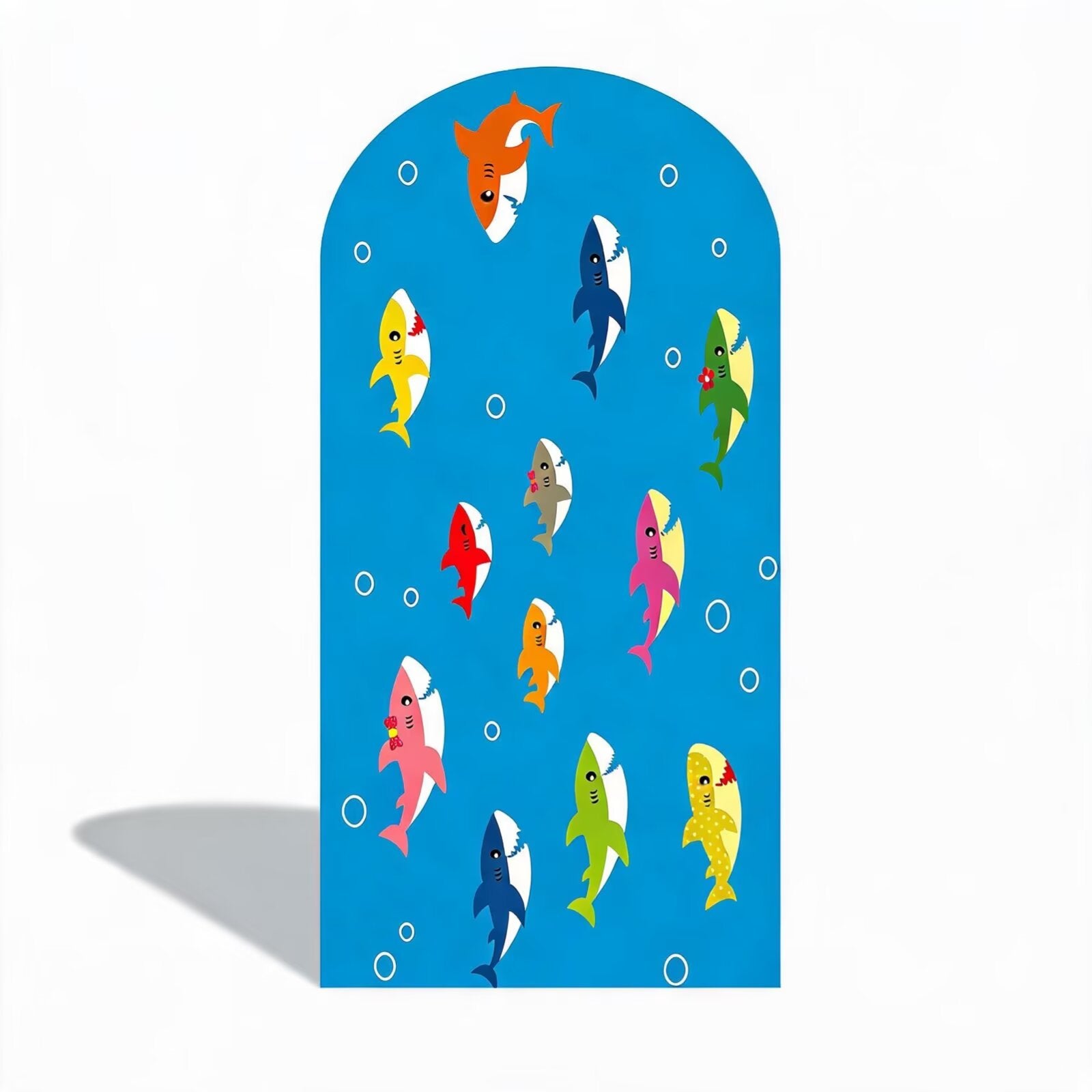 Custom Baby Shark Arch Backdrop Cover Double Sides Elastic Covers