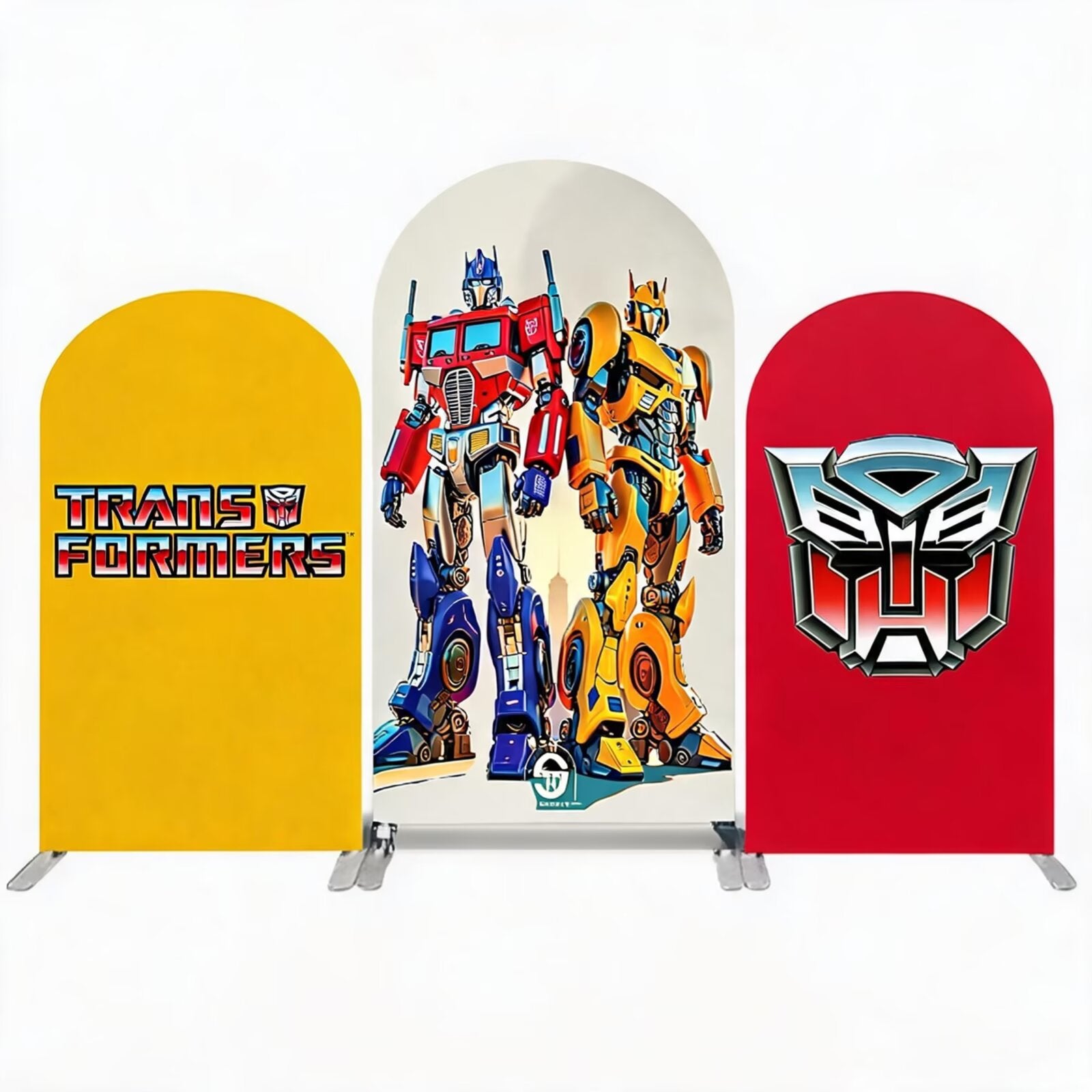 Custom Transformers Arch Backdrop Cover Double Sides Elastic Covers