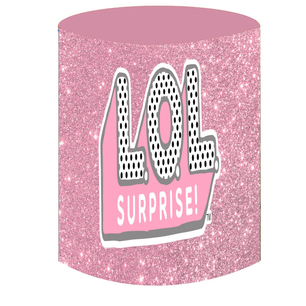 Personalize LoL Decoration Backdrop Girls Birthday Round Circle Cover Background