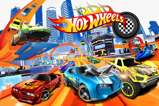 Racing Car Backdrop Hot Wheels Wild Racer Runway Boy 1st Birthday Party Custom Photography Background Photo Booth Decor Supplies