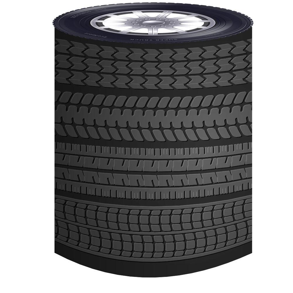 Racing Car Round Backdrop Cars Boys Birthday Circle Background Cylinder Plinth Covers