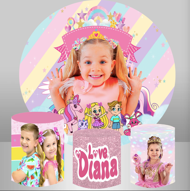 Diana Round Backdrops Diana and Roma Movie Kids Party