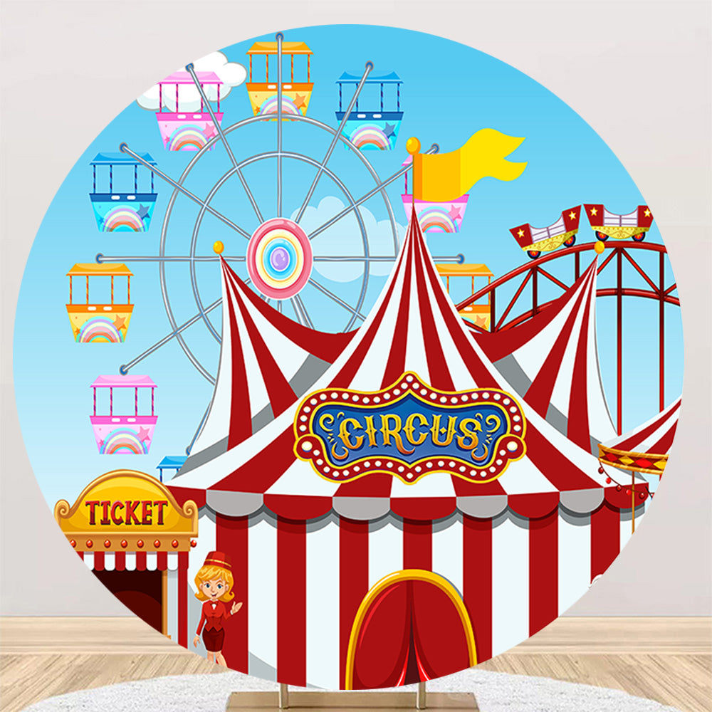 Circus Round Backdrop
