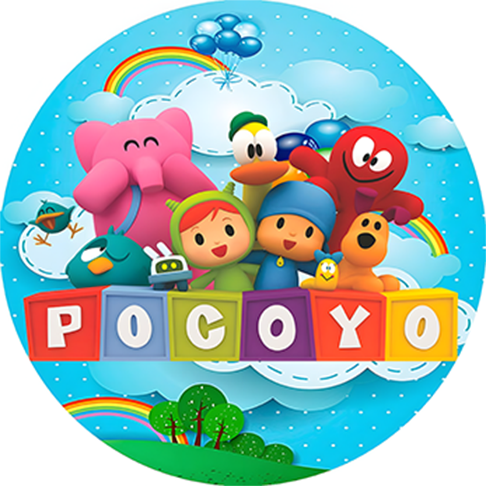 Pocoyo Round Backdrop