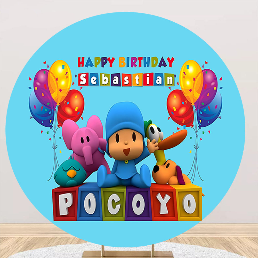 Pocoyo Round Backdrop