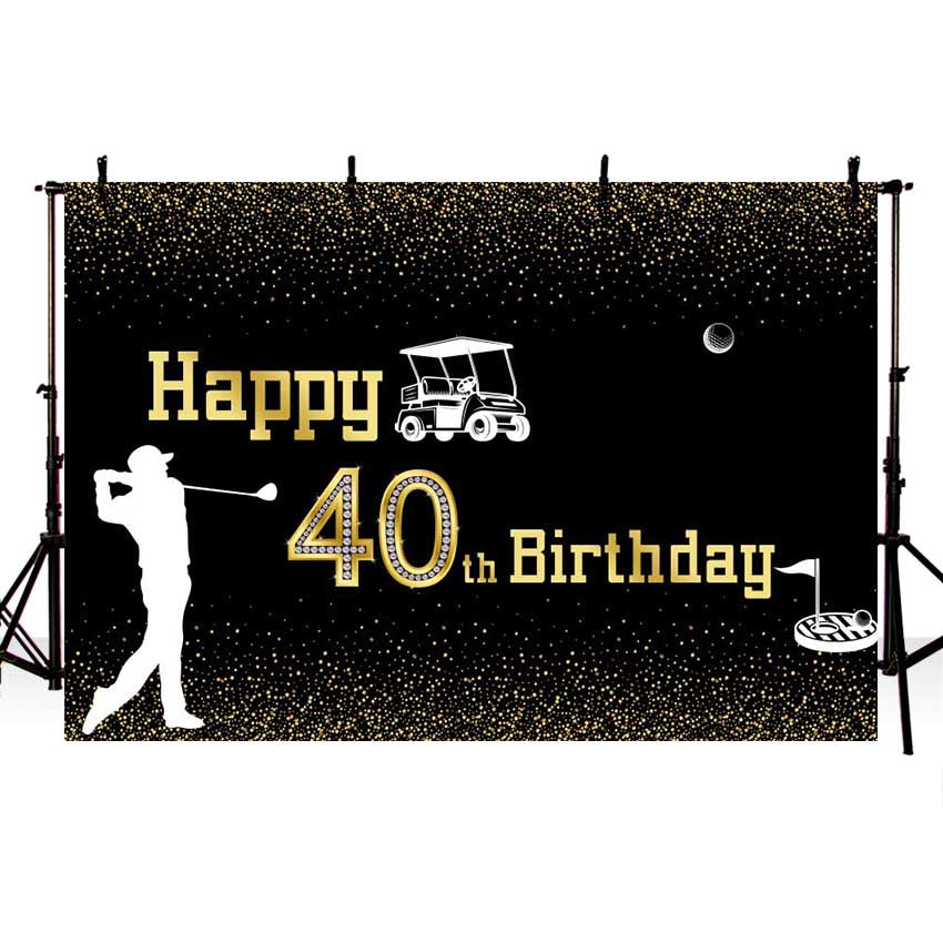 Fondo de cumpleaños personalizado para mujeres Golf Amateur Club fotografía fondo adultos hombre fiesta de cumpleaños decoración Banner foto estudio telón de fondo accesorios