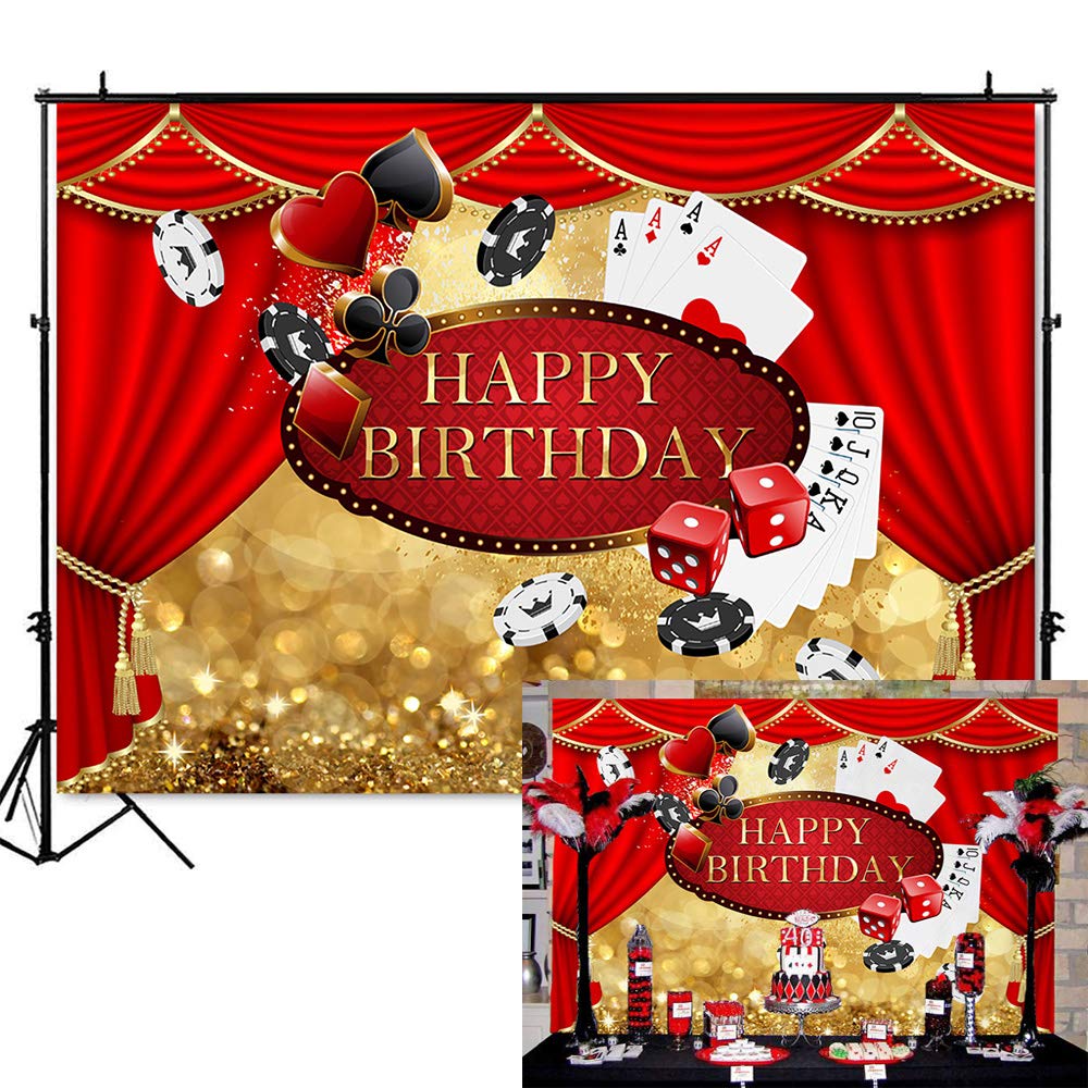Casino Birthday Party Background Las Vegas Birthday Backdrop Casino Cu –  dreamybackdrop