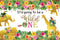 Wild One Photography Backdrop Baby Newborn Birthday Party Background Flowers Leaves Golden Kids Banner Decoration for Photo Studio
