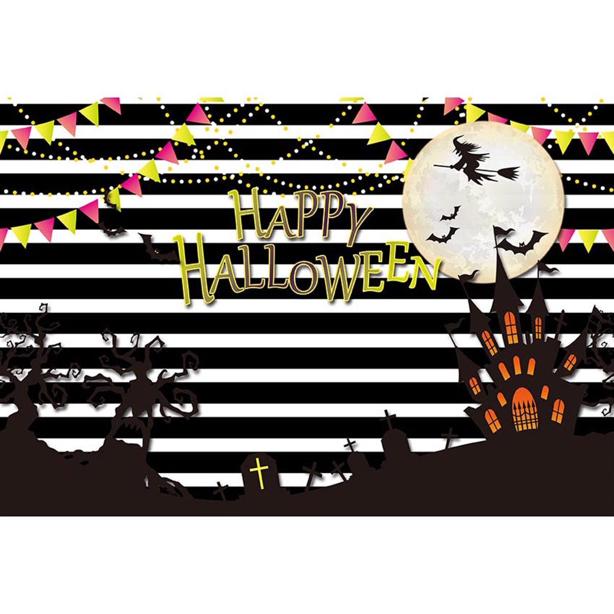 trick or treat backdrops halloween party photo booth backdrop black white streaks backdrop for picture Pumpkin Lantern photography background for child photo props