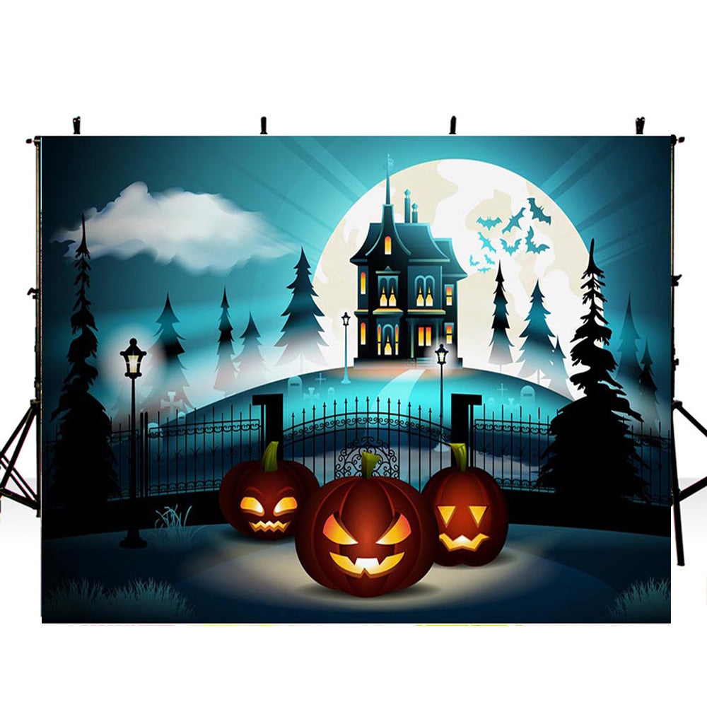 trick or treat backdrops halloween 10ft party photo booth backdrop black white streaks 7ft backdrop for picture Pumpkin Lantern photography background for child photo props