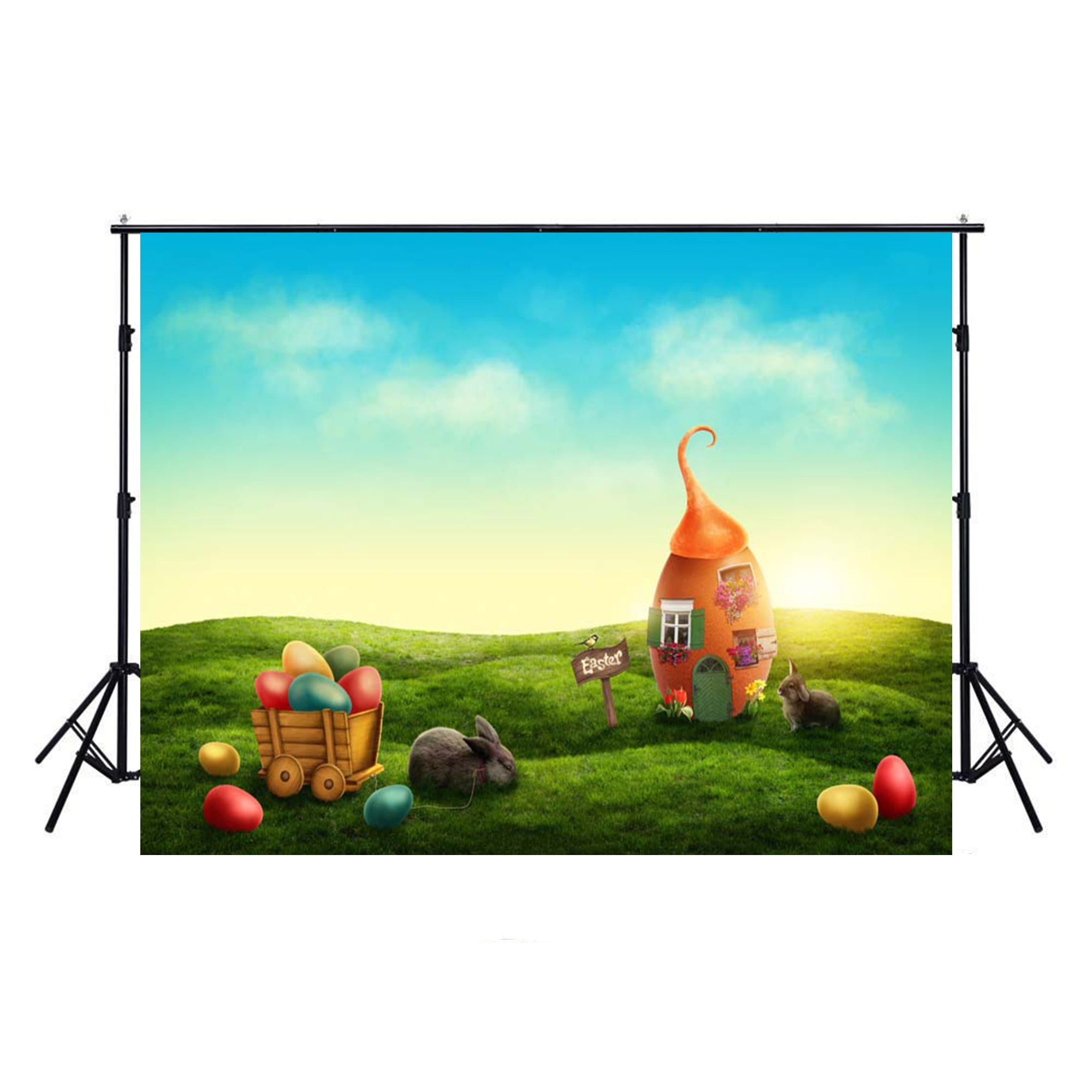 happy easter photo backdrops spring photography vinyl backdrops easter eggs for girls 12x8ft easter themed photo background easter religious photo booth backdrop easter church photo booth props
