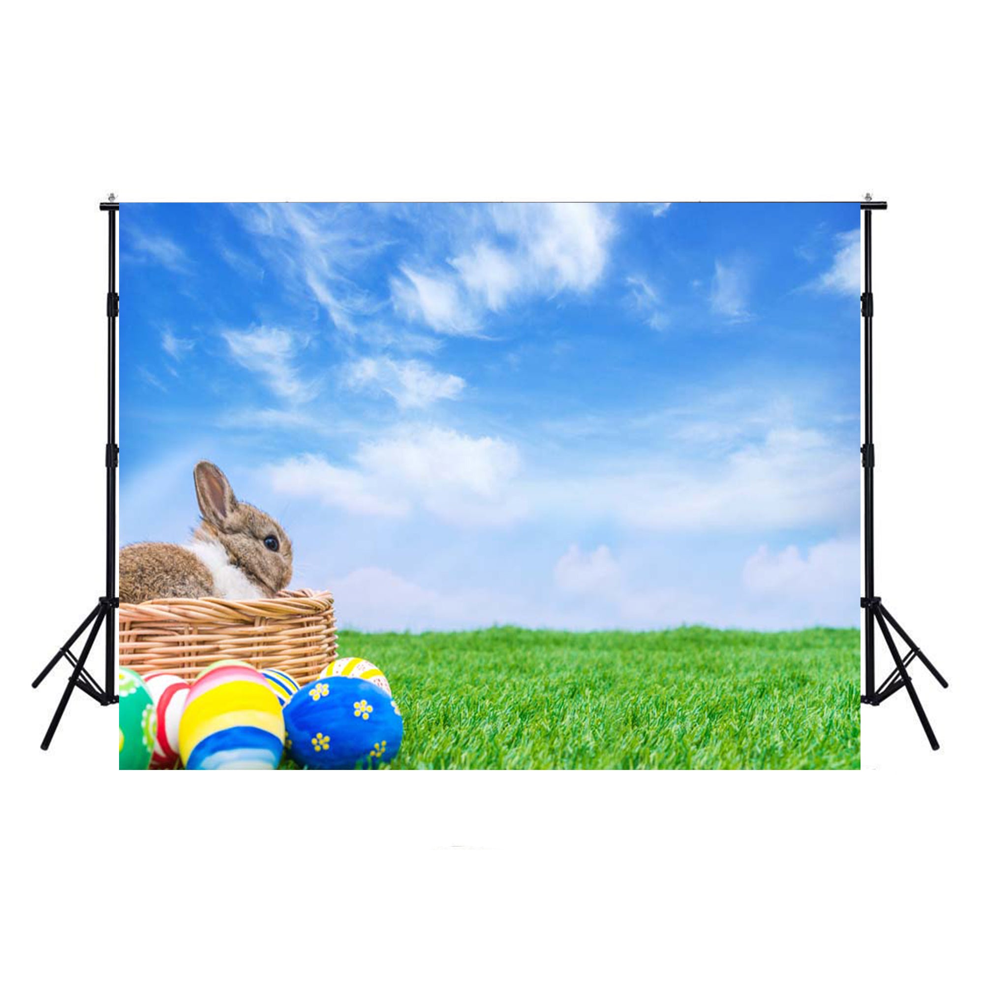 happy easter photo backdrops spring photography vinyl backdrops easter eggs for girls colorful eggs backdrops rabbit sky easter themed photo background easter religious photo booth backdrop easter church photo booth props