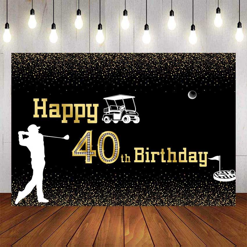 Fondo de cumpleaños personalizado para mujeres Golf Amateur Club fotografía fondo adultos hombre fiesta de cumpleaños decoración Banner foto estudio telón de fondo accesorios