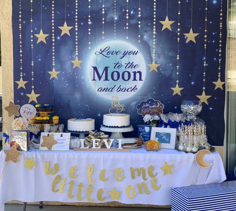 Love you to the moon and back baby shower party shop city