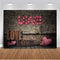 Love backdrop Valentine's Day photography background brick wall portrait backdrop for photographic studio red heart photo shoot