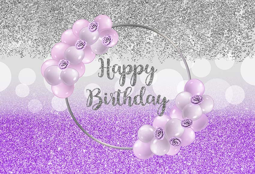 telefon Junior Diktatur Personalized Photography Background Purple Glitter Happy Birthday Purp –  dreamybackdrop
