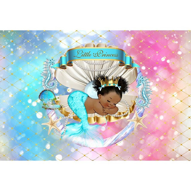 Ethnic mermaid baby shower sales decorations