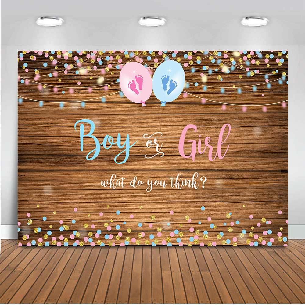 gender reveal backdrop for photography party decoration banner boy or girl photo background studio computer printed