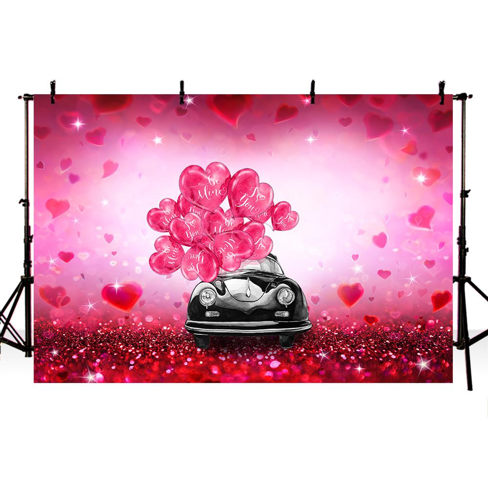 Valentine Party backdrop for photography red heart background for photo studio glitter Love 14th February photographic Backdrop